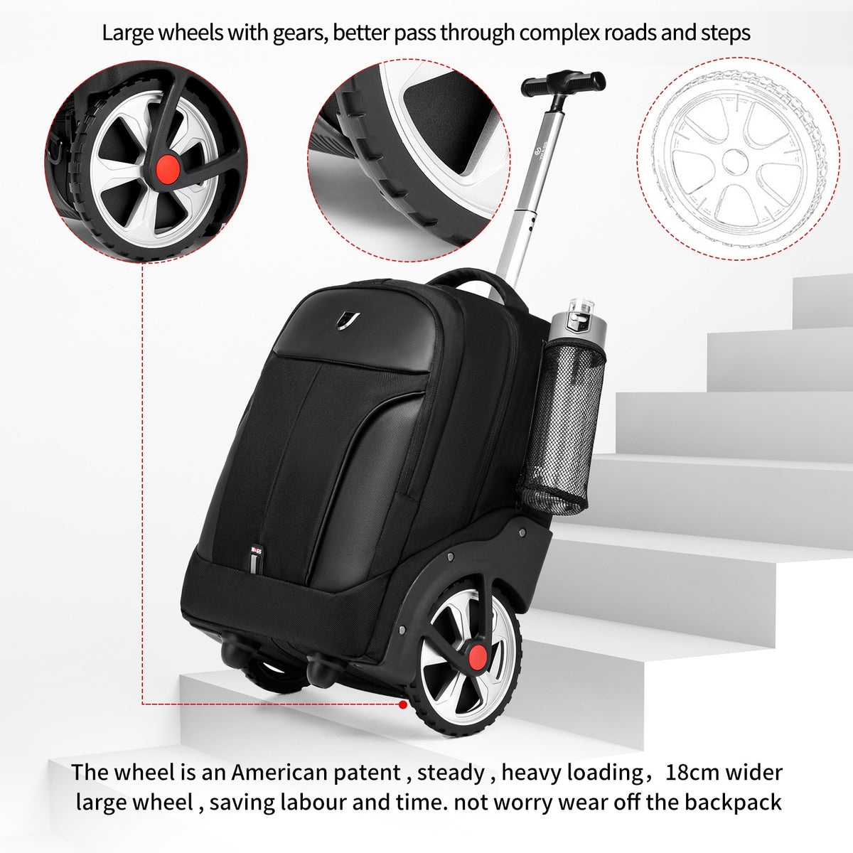 Business-Trolley-Rucksack mit Laptopfach · 20 Zoll