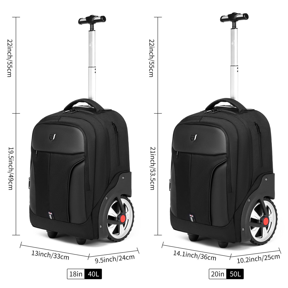Business-Trolley-Rucksack mit Laptopfach · 20 Zoll