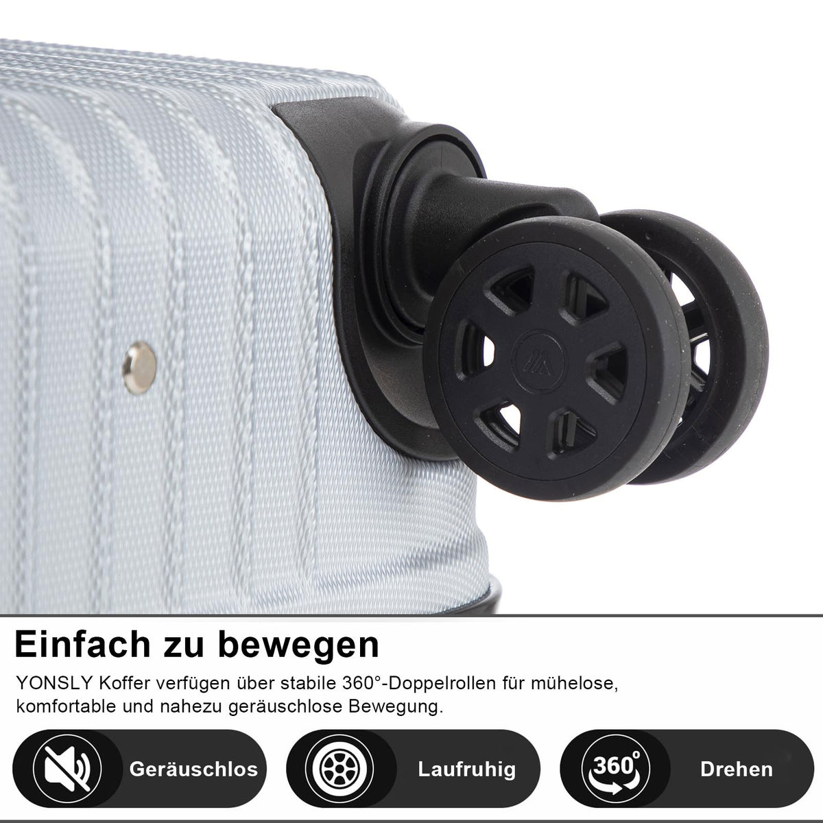 Kofferset 3-teilig · 20 / 24 / 28 Zoll · 4 Rollen