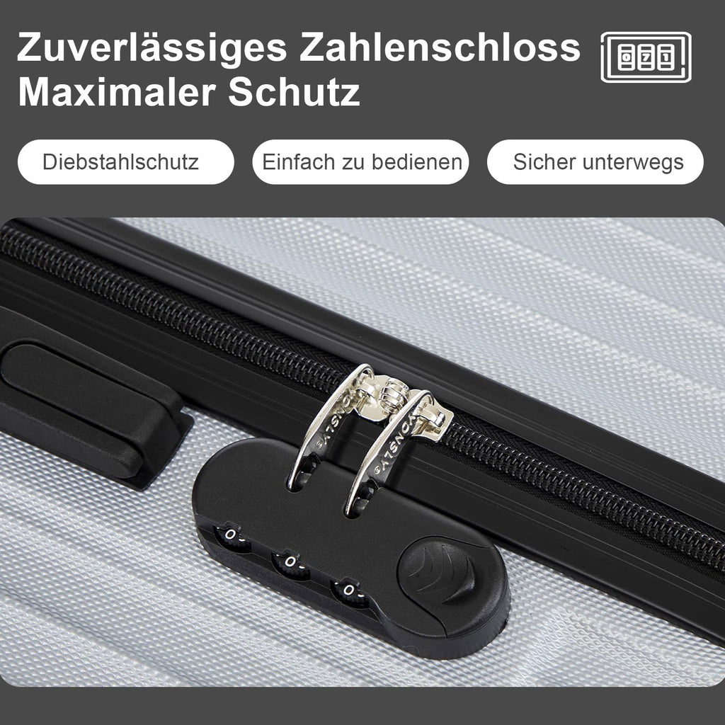Kofferset 3-teilig · 20 / 24 / 28 Zoll · 4 Rollen