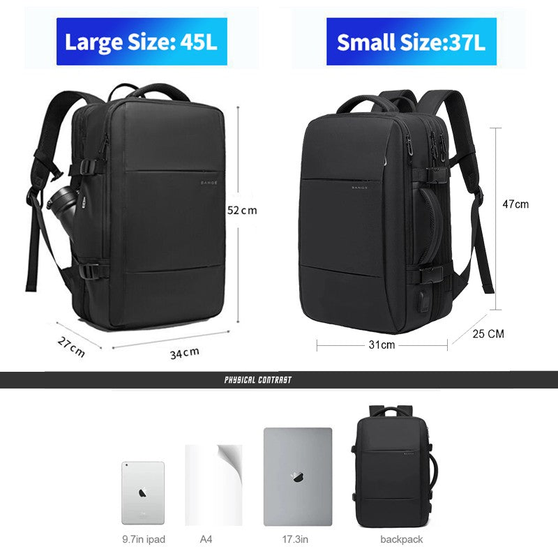 Reiserucksack erweiterbar · Handgepäckmaß · Laptopfach 17"