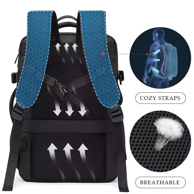 Reiserucksack erweiterbar · Handgepäckmaß · Laptopfach 17"